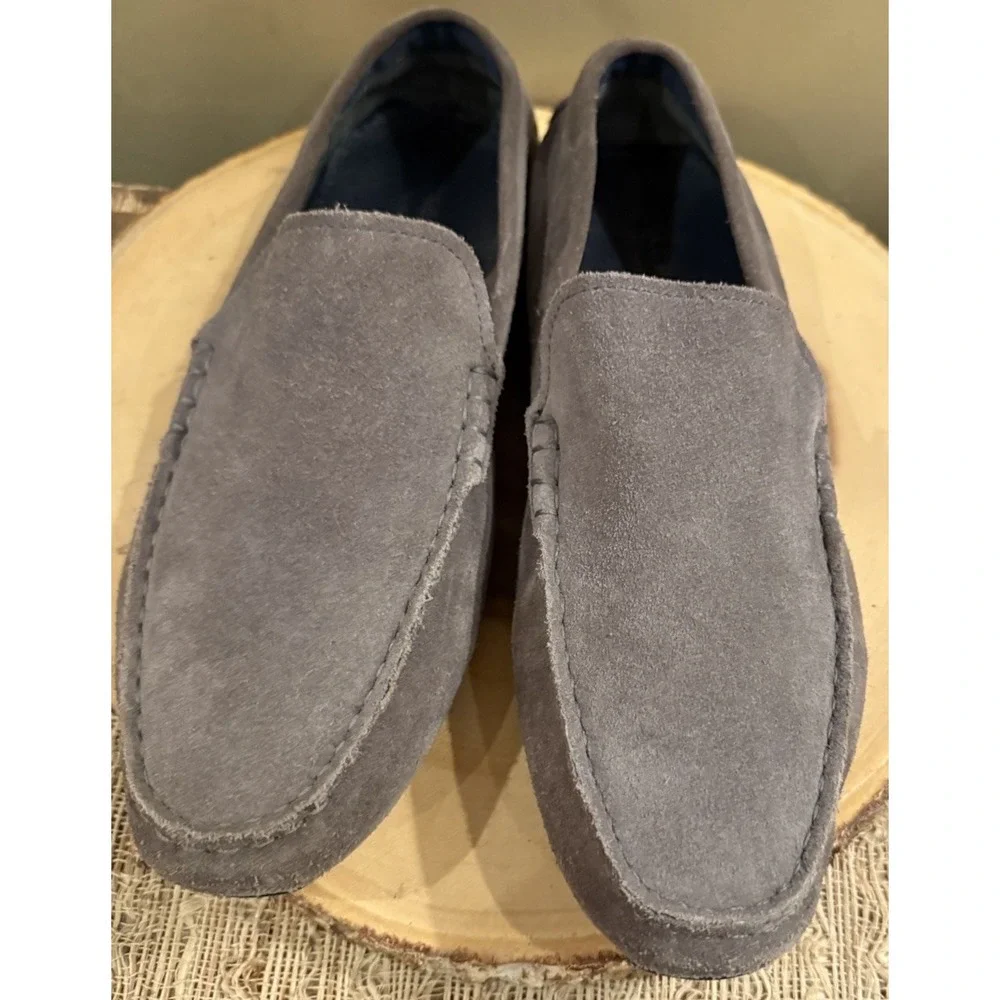Cole Haan‎ Shoes Grand OS Loafer Driving Moccasins Natural Suede Sz 11.5 M Grey